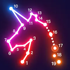 Скачать Dot it: Connect the Dots на Андроид с модом — Подсказки и все уровни открыты