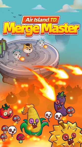 Merge Weapons：Air Island TD — скачать мод: Много денег и ресурсов — скриншот 1