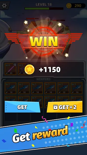 Merge Weapons：Air Island TD — скачать мод: Много денег и ресурсов — скриншот 5