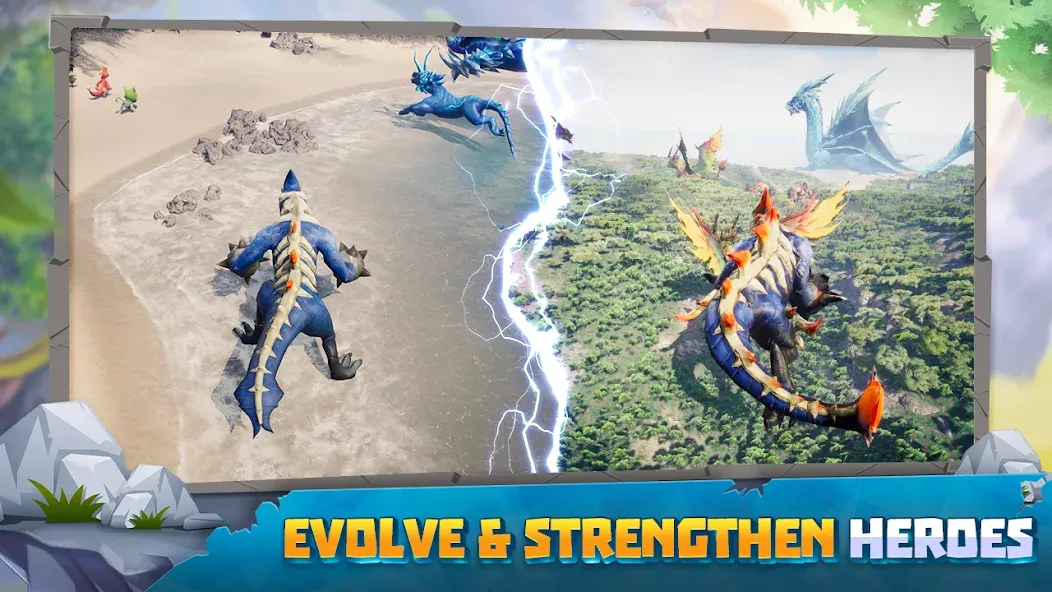 Summon Dragons MOD APK: Безлимитные ресурсы и мощные драконы — скриншот 1