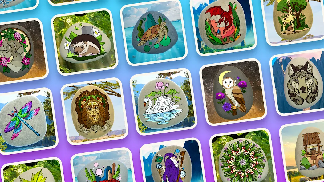 Rock Art - 3D Color by Number MOD APK скачать на Андроид — Без рекламы и все уровни открыты — скриншот 1 Rock Art - 3D Color by Number MOD APK скачать на Андроид — Без рекламы и все уровни открыты — скриншот 1
