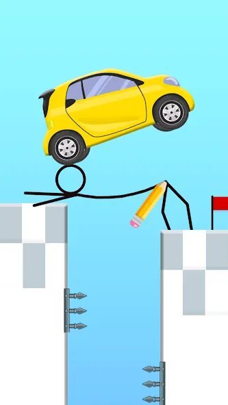 Скачать мод Draw 2 Bridge: Draw Save Car — Без рекламы и все уровни открыты — скриншот 4