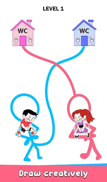 Мод Toilet Rush Race: Draw Puzzle — Без рекламы и все уровни открыты, скачать APK — скриншот 1 Мод Toilet Rush Race: Draw Puzzle — Без рекламы и все уровни открыты, скачать APK — скриншот 1