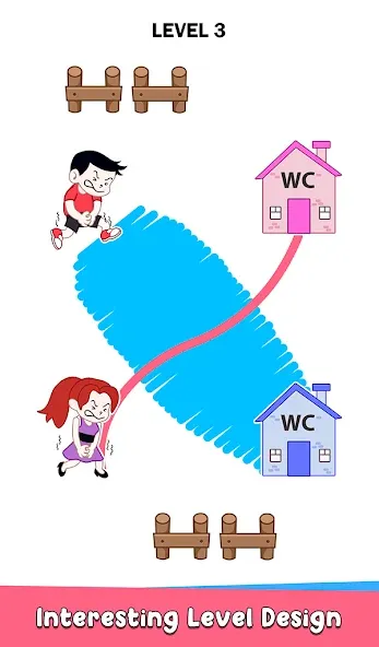 Мод Toilet Rush Race: Draw Puzzle — Без рекламы и все уровни открыты, скачать APK — скриншот 3 Мод Toilet Rush Race: Draw Puzzle — Без рекламы и все уровни открыты, скачать APK — скриншот 3