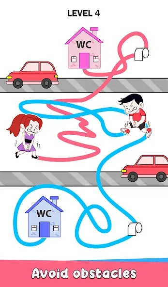 Мод Toilet Rush Race: Draw Puzzle — Без рекламы и все уровни открыты, скачать APK — скриншот 4 Мод Toilet Rush Race: Draw Puzzle — Без рекламы и все уровни открыты, скачать APK — скриншот 4