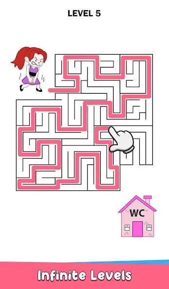 Мод Toilet Rush Race: Draw Puzzle — Без рекламы и все уровни открыты, скачать APK — скриншот 5 Мод Toilet Rush Race: Draw Puzzle — Без рекламы и все уровни открыты, скачать APK — скриншот 5