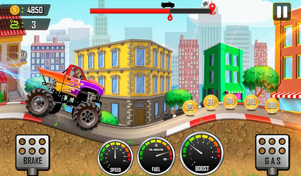 Racing the Hill — Безлимитные деньги и мощные машины, скачать мод APK — скриншот 5