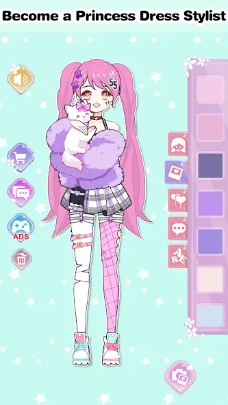 Vlinder Princess Dress up game бесплатно на Андроид — мод: Безлимитные монеты и все наряды — скриншот 4