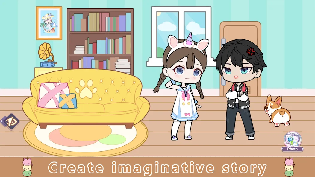YOYO Doll Anime Dress Up Game взломанный APK — Открыты все наряды и аксессуары — скриншот 3