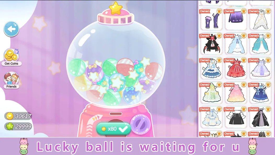 YOYO Doll Anime Dress Up Game взломанный APK — Открыты все наряды и аксессуары — скриншот 5