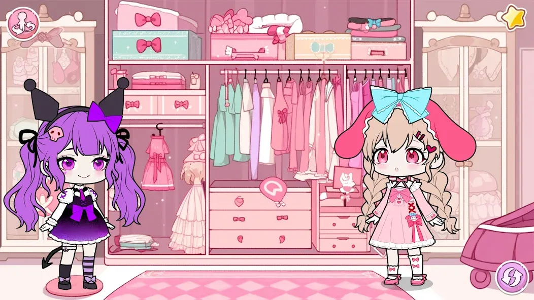 YOYO Doll School life Dress up мод на Андроид: Безлимитные деньги и все наряды — скриншот 1