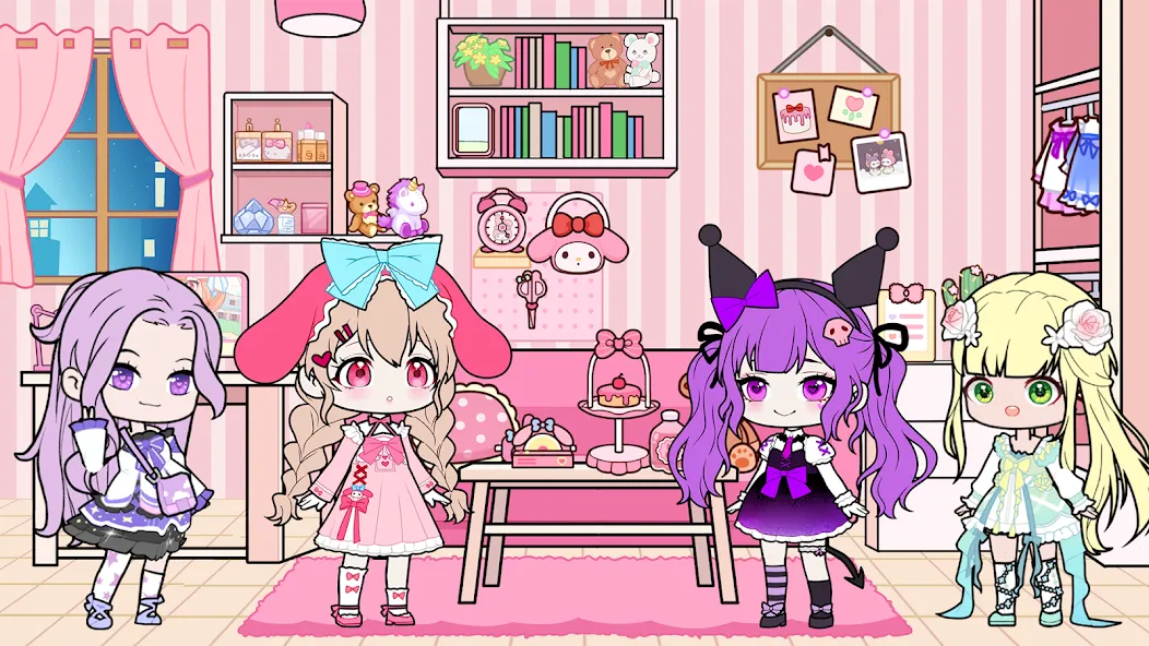 YOYO Doll School life Dress up мод на Андроид: Безлимитные деньги и все наряды — скриншот 2