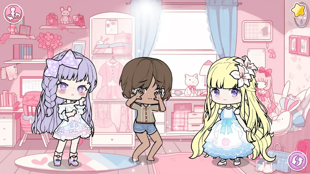 YOYO Doll School life Dress up мод на Андроид: Безлимитные деньги и все наряды — скриншот 3