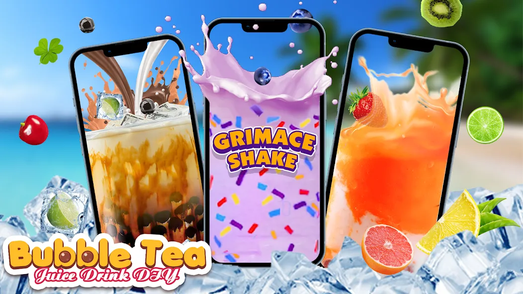 Скачать Boba Grimaces Shake Bubble Tea мод — Безлимитные деньги и все рецепты — скриншот 1