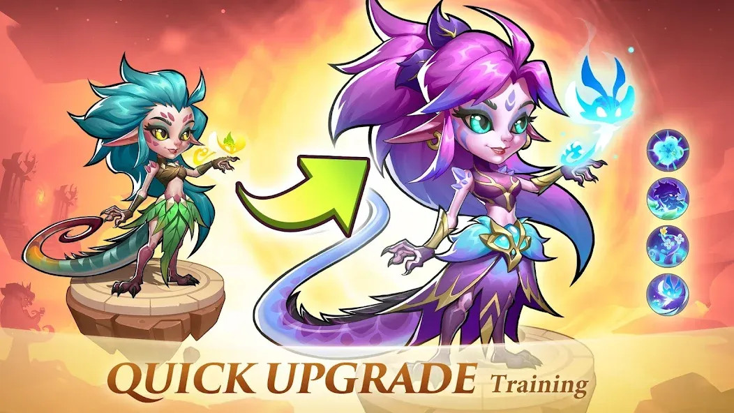 Idle Heroes мод на Андроид: Безлимитные ресурсы и усиленные герои — скриншот 1 Idle Heroes мод на Андроид: Безлимитные ресурсы и усиленные герои — скриншот 1