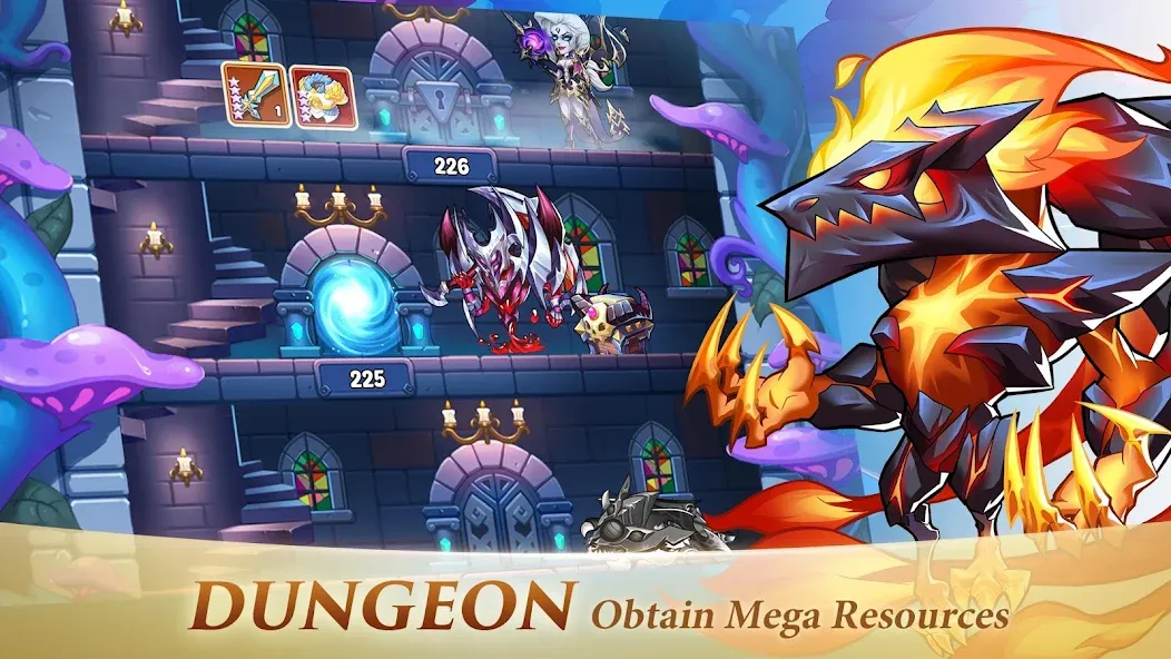Idle Heroes мод на Андроид: Безлимитные ресурсы и усиленные герои — скриншот 5 Idle Heroes мод на Андроид: Безлимитные ресурсы и усиленные герои — скриншот 5