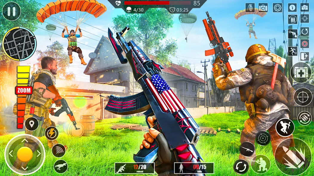 Elite Commando Shooting Games взлом на Андроид — Безлимитные патроны и оружие открыто — скриншот 2
