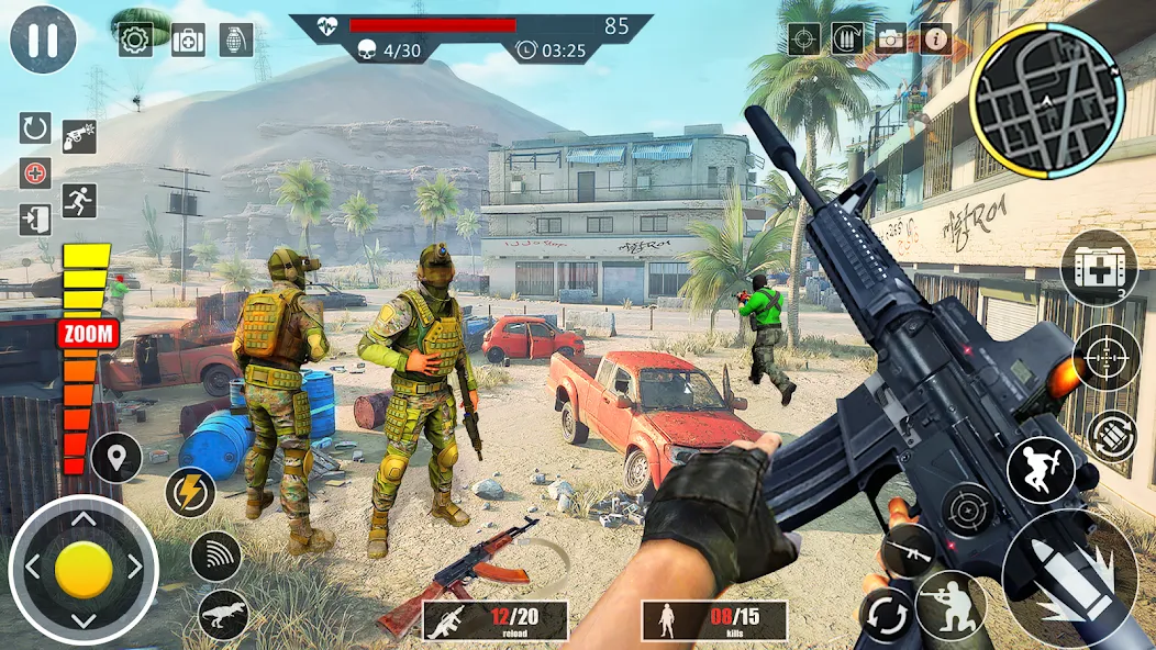 Elite Commando Shooting Games взлом на Андроид — Безлимитные патроны и оружие открыто — скриншот 4