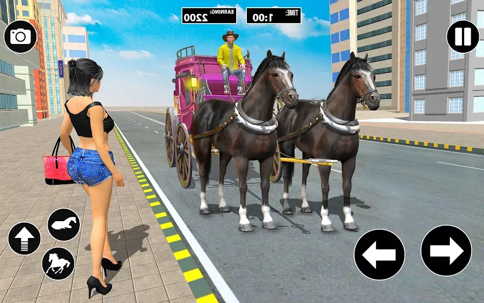 Скачать Horse Cart Taxi Transport Game Mod APK — Безлимитные деньги и транспорт — скриншот 1 Скачать Horse Cart Taxi Transport Game Mod APK — Безлимитные деньги и транспорт — скриншот 1