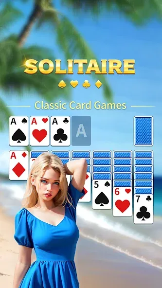Скачать Solitaire Classic:Card Game мод — Безлимитные подсказки и отмена ходов — скриншот 1