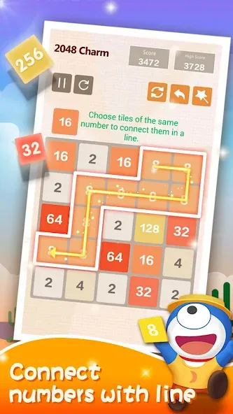 Скачать Number Charm: Slide Puzzle бесплатно — Без рекламы и подсказки доступны — скриншот 3