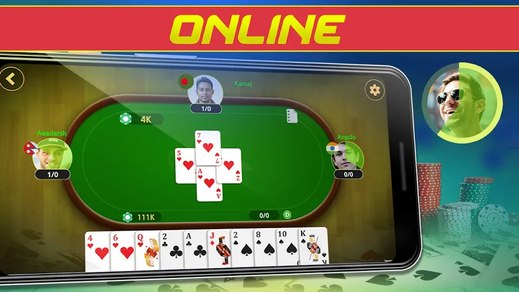 Call Bridge Card Game - Spades — взломанная версия, Безлимитные монеты и подсказки — скриншот 2