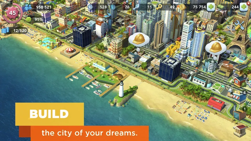 SimCity BuildIt на телефон — скачать мод: Безлимитные деньги и ресурсы — скриншот 3