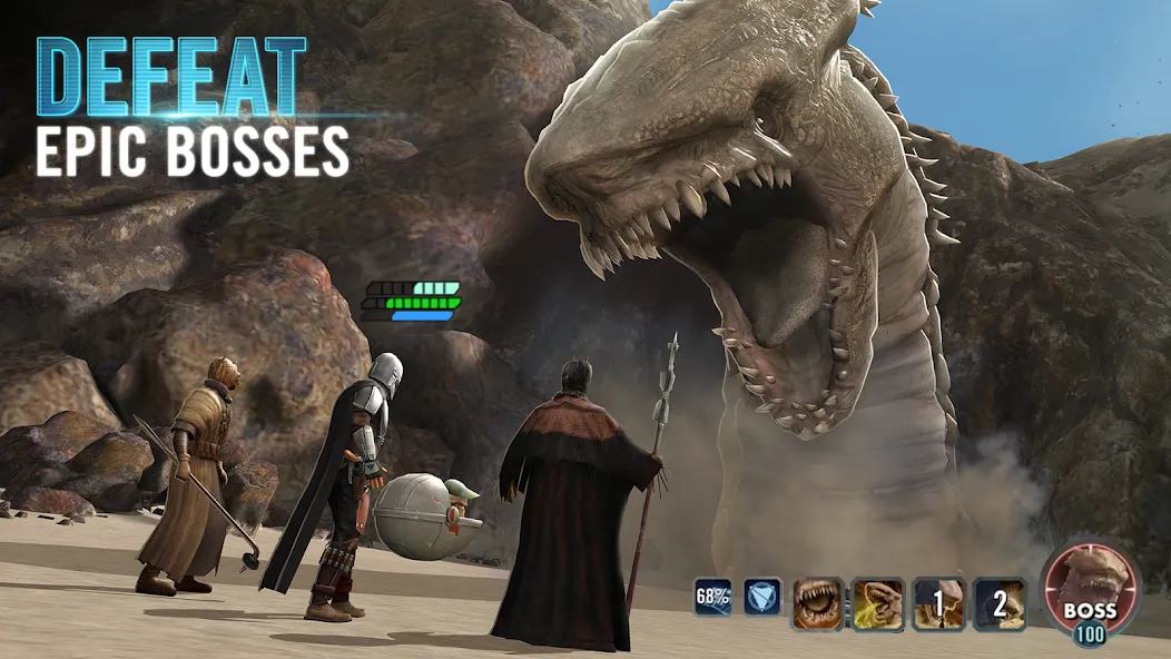 Мод Star Wars™: Galaxy of Heroes — Много кристаллов и энергии, скачать APK — скриншот 3 Мод Star Wars™: Galaxy of Heroes — Много кристаллов и энергии, скачать APK — скриншот 3