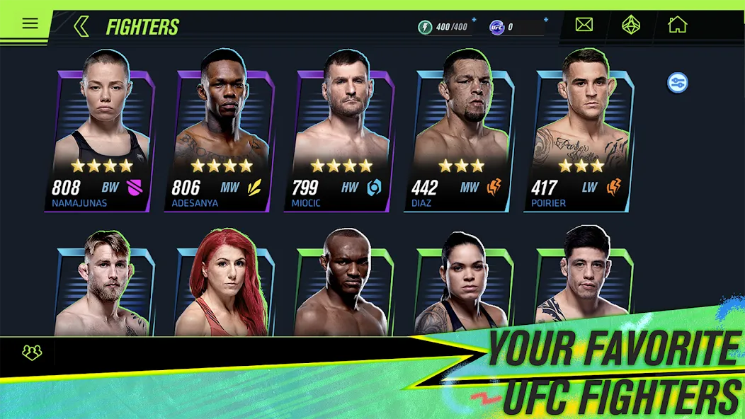 EA SPORTS™ UFC® Mobile 2 бесплатно на Андроид — мод: Безлимитные деньги и энергия — скриншот 2