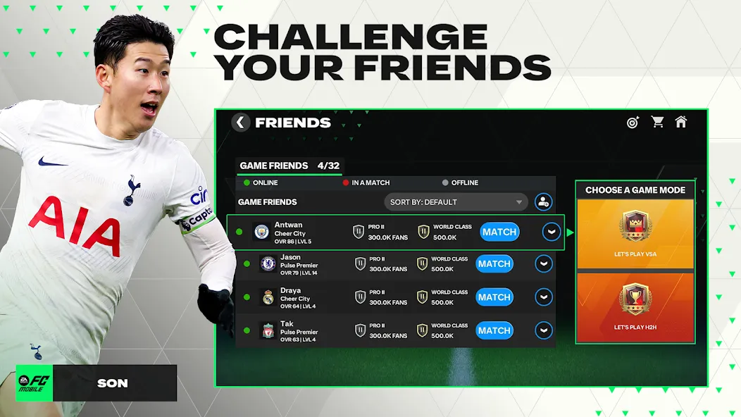 EA SPORTS FC™ Mobile Soccer мод на Андроид: Безлимитные деньги и усиленная команда — скриншот 5 EA SPORTS FC™ Mobile Soccer мод на Андроид: Безлимитные деньги и усиленная команда — скриншот 5