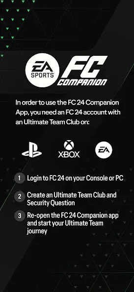 EA SPORTS FC™ 24 Companion (Мод: Неограниченные монеты и быстрый прогресс) — скачать на Андроид — скриншот 1