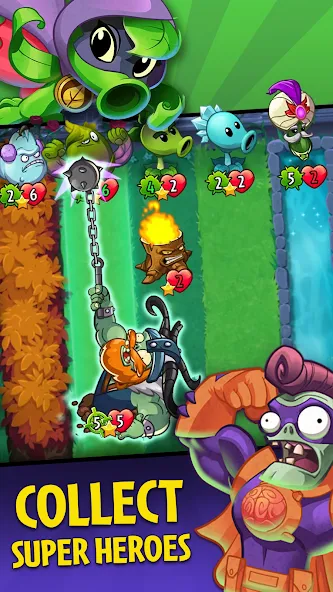 Скачать Plants vs. Zombies™ Heroes бесплатно — Безлимитные деньги и все герои — скриншот 1