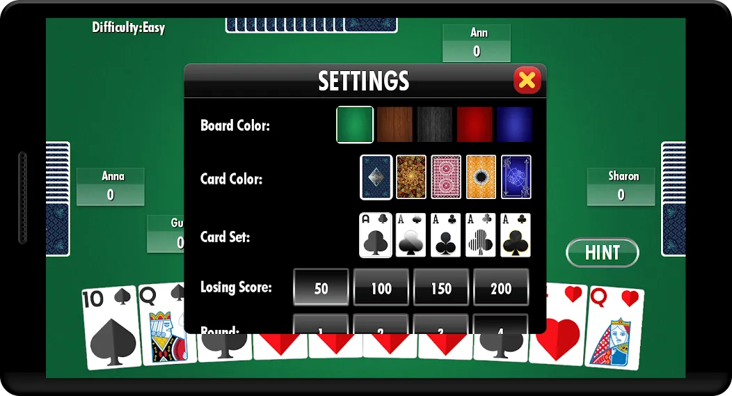 Hearts - Card Game взлом APK — Без рекламы и безлимитные подсказки — скриншот 2