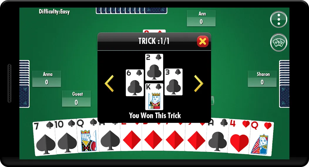 Hearts - Card Game взлом APK — Без рекламы и безлимитные подсказки — скриншот 5