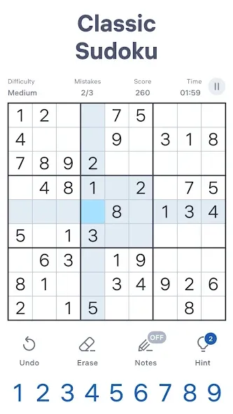 Sudoku.com - Classic Sudoku взломанный APK — Без рекламы и все уровни открыты — скриншот 1 Sudoku.com - Classic Sudoku взломанный APK — Без рекламы и все уровни открыты — скриншот 1