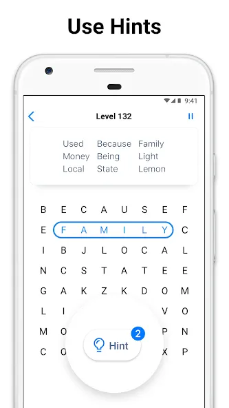 Мод Word Search - crossword puzzle — Без рекламы и подсказки доступны, скачать APK — скриншот 4