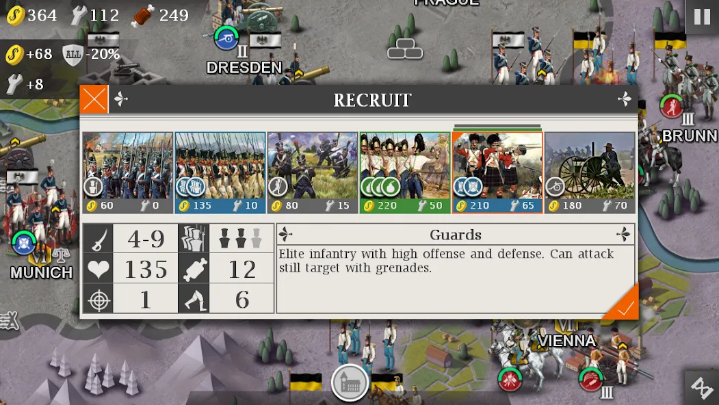 Мод European War 4 : Napoleon — Безлимитные деньги и все генералы, скачать APK — скриншот 2 Мод European War 4 : Napoleon — Безлимитные деньги и все генералы, скачать APK — скриншот 2