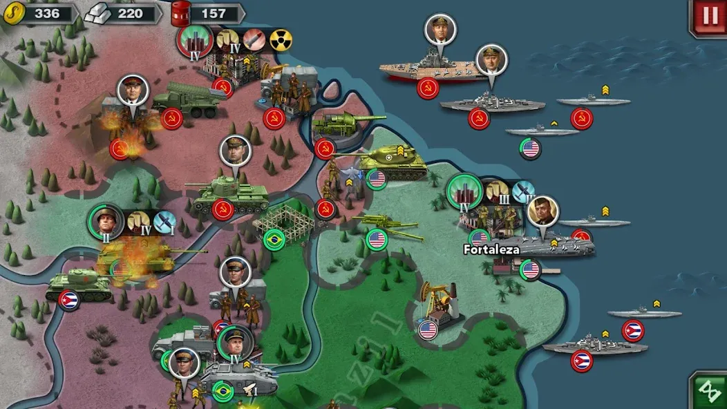 World Conqueror 3-WW2 Strategy взлом APK — Безлимитные деньги и войска — скриншот 1