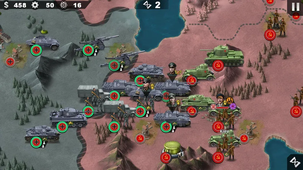 World Conqueror 4-WW2 Strategy — Безлимитные деньги и открыты все уровни, скачать мод APK — скриншот 1