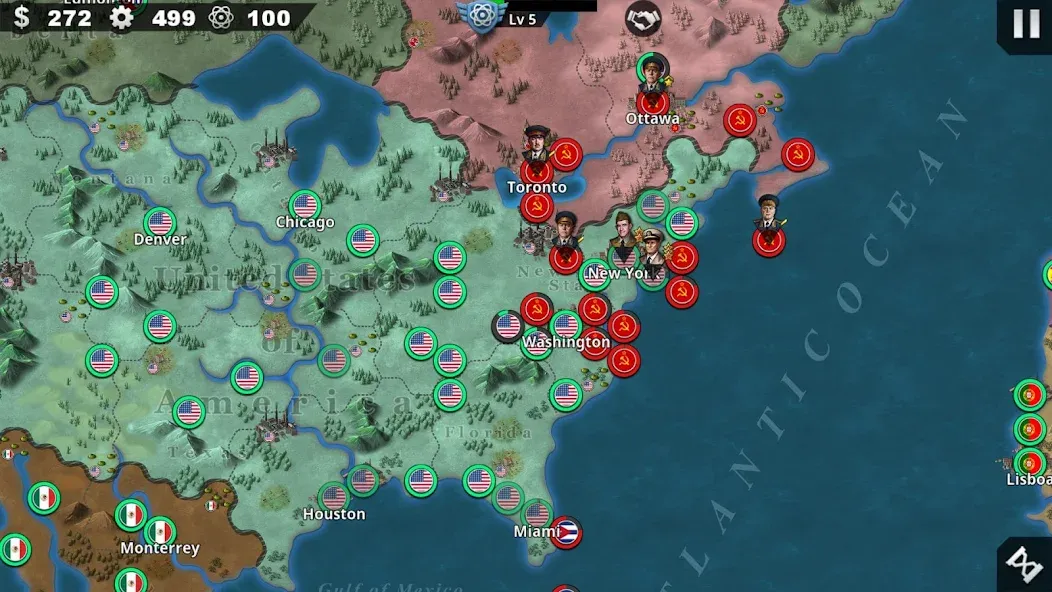 World Conqueror 4-WW2 Strategy — Безлимитные деньги и открыты все уровни, скачать мод APK — скриншот 3