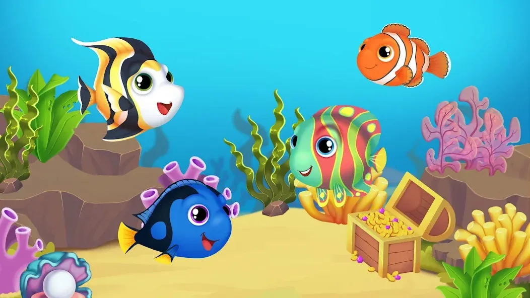 Скачать взлом Baby Aquarium - Fish game — Без рекламы и все рыбки открыты — скриншот 1 Скачать взлом Baby Aquarium - Fish game — Без рекламы и все рыбки открыты — скриншот 1