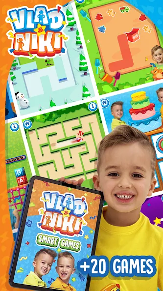 Vlad and Niki - Smart Games — последняя версия с модом (Открыты все уровни и режимы) — скриншот 1