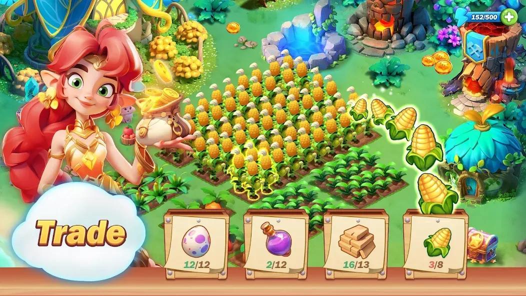 Pixie Island - Farming Game MOD APK: Безлимитные монеты и ресурсы — скриншот 3 Pixie Island - Farming Game MOD APK: Безлимитные монеты и ресурсы — скриншот 3