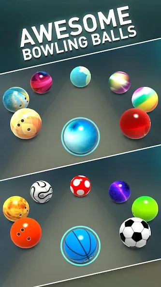 Скачать взлом Bowling Game 3D — Безлимитные монеты и все шары открыты — скриншот 2