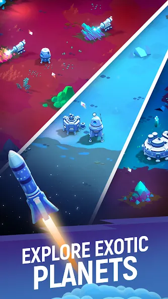 ExoMiner - Idle Miner Universe мод на Андроид: Безлимитные деньги и ресурсы — скриншот 2