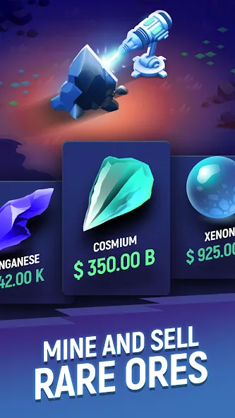 ExoMiner - Idle Miner Universe мод на Андроид: Безлимитные деньги и ресурсы — скриншот 3