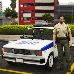 Скачать Police Car Riders: VAZ 2107 на Андроид с модом — Безлимитные деньги и топливо
