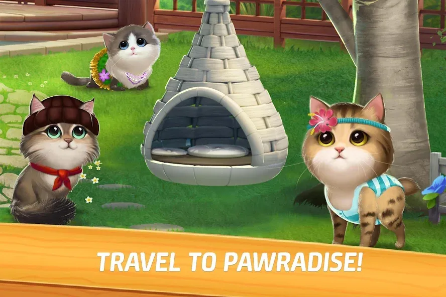 Скачать мод Meow Match — Безлимитные монеты и жизни — скриншот 1