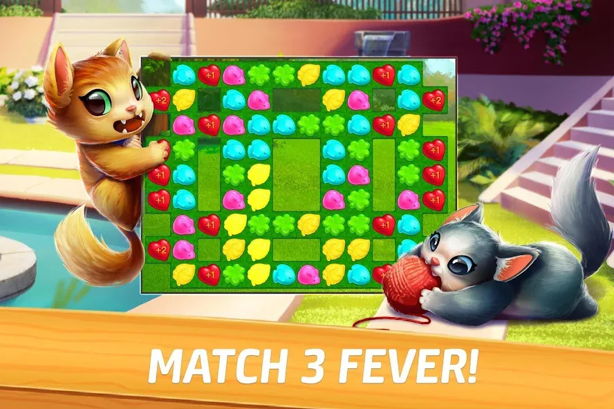 Скачать мод Meow Match — Безлимитные монеты и жизни — скриншот 4