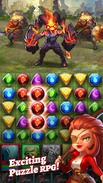 Dragon Strike: Puzzle RPG — скачать мод: Безлимитные ресурсы и усиленные драконы — скриншот 1 Dragon Strike: Puzzle RPG — скачать мод: Безлимитные ресурсы и усиленные драконы — скриншот 1